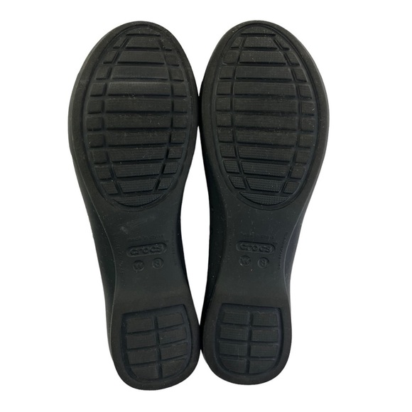 Crocs Gianna Black Chain Link Slip On Ballet Shoes Womens Size 8 - Picture 9 of 10